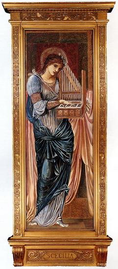 St Cecilia Präraffaeliten Sir Edward Burne Jones Ölgemälde